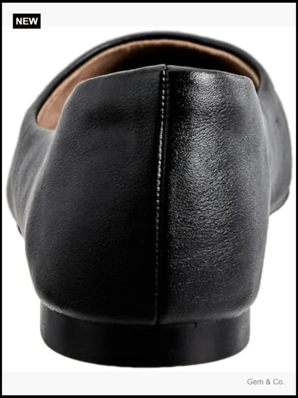 Women's Pointed-Toe Ballet Flats - Faux Leather, Comfort Insole